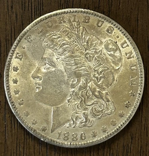 1886-O $1 Morgan Silver Dollar AU/BU ~ 26115