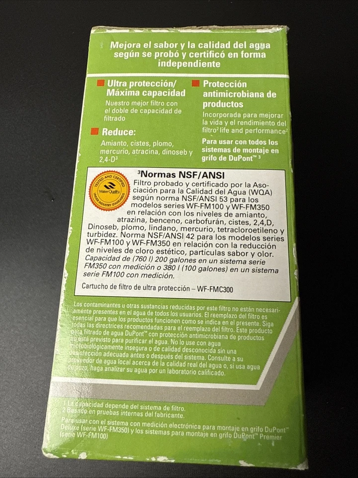 DuPont Water Filter 4 Phase Faucet Mount Cartridge 200 Gallon WFFMC300 - Image 4 of 4