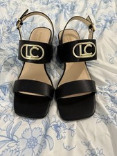 New Liz Claiborne Black Portola Block Sandals...