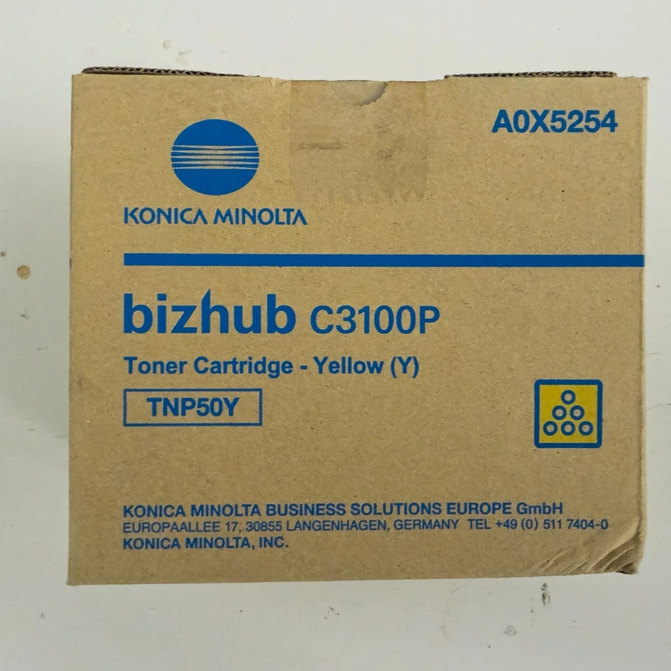 Toner TNP50Y / A0X5254 original pour Konica Minolta C3100P - Photo 1/1