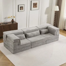 Compression Sofa,Convertible Floor Sofa Bed, DIY Boneless Modular Sectional Sofa