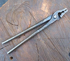 VINTAGE 1/4" - 3/8" WOLF JAW "PEDDINGHAUS" BLACKSMITH KNIFE BLADE ANVIL TONGS