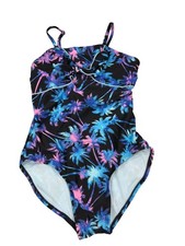 Girls Art Class One-Piece Swimsuit With Adjustable Straps Pink  Blue Size L