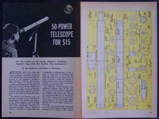Refractor TELESCOPE How-To build PLANS 50X Simple Inexpensive