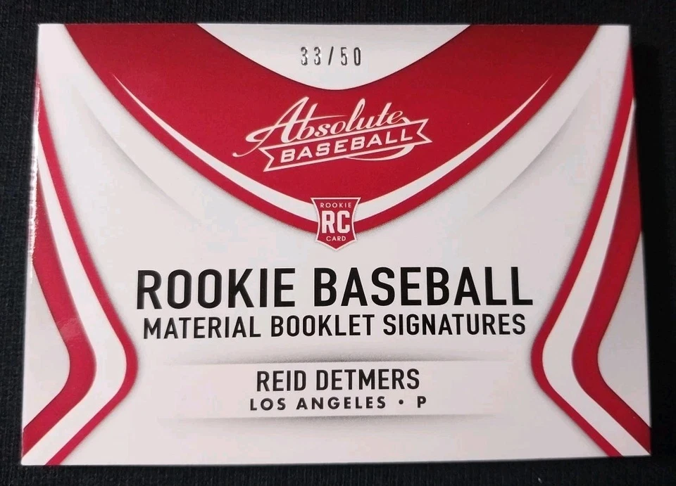 2022 Panini Absolute Reid Detmers RPA #138 Rookie Material Booklet Autograph /50 - Image 4 of 4