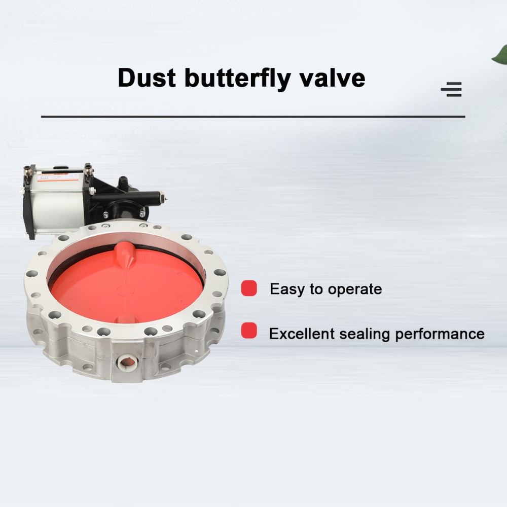 Pneumatic Powder Cement Double Flanged Butterfly Valve Powder Butterfly Valve