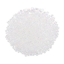 1600Pcs Glass Seed Beads 1.5mm 15/0 Loose Mini Spacer Beads Clear AB