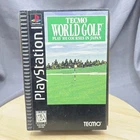 Tecmo World Golf PS1 PlayStation Longbox Complete CIB Tested 101 Courses Japan