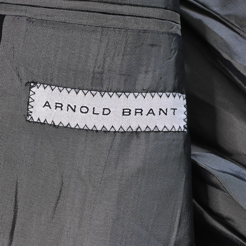 Arnold Brant 42R 34x30 Black Wool Cashmere Mens Jacket Pants Suit - Image 4 of 4