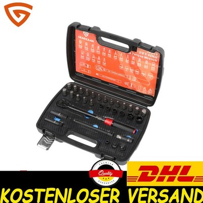 32-tlg MOTORRAD DREHMOMENTSCHLÜSSEL 3/8'' zoll 5-60Nm SCHLÜSSEL FEINE ABSTUFUNG