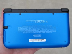 Nintendo 3DS XL Handheld (SPR-001) Blue/Black Console MINT SCREENS w/ Mario RARE
