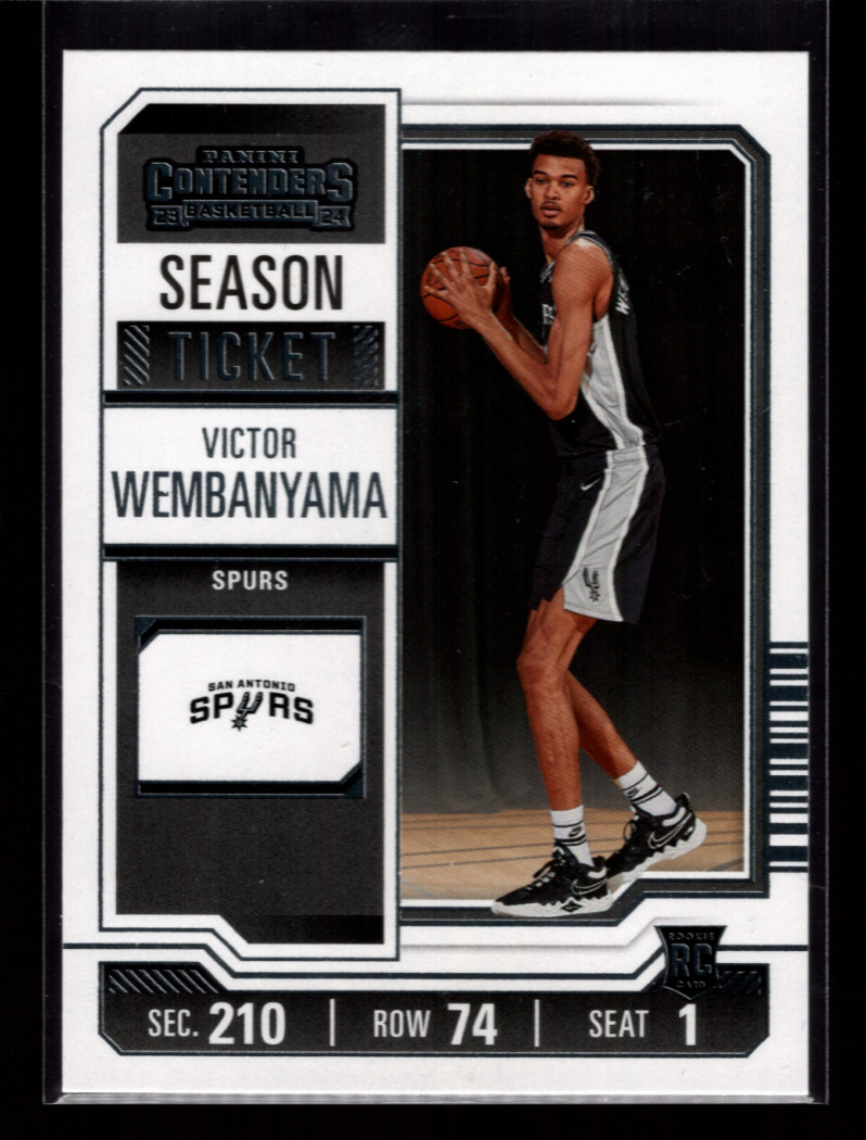 Victor Wembanyama 2023-24 Panini Contenders Season Ticket #11 Rookie RC Spurs