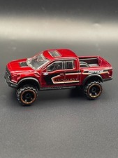 2016 HOT WHEELS '17 FORD F-150 RAPTOR RED 1:64 DIECAST PICKUP TRUCK W/ BLACK NM