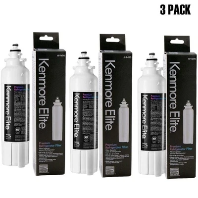 3 pack Kenmore Elite 9490 refrigerator water filter Fit 800P（New Sealed)
