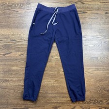 FIGS Zamora Jogger Scrub Pants Womens Large Blue Technical Collection Medical
