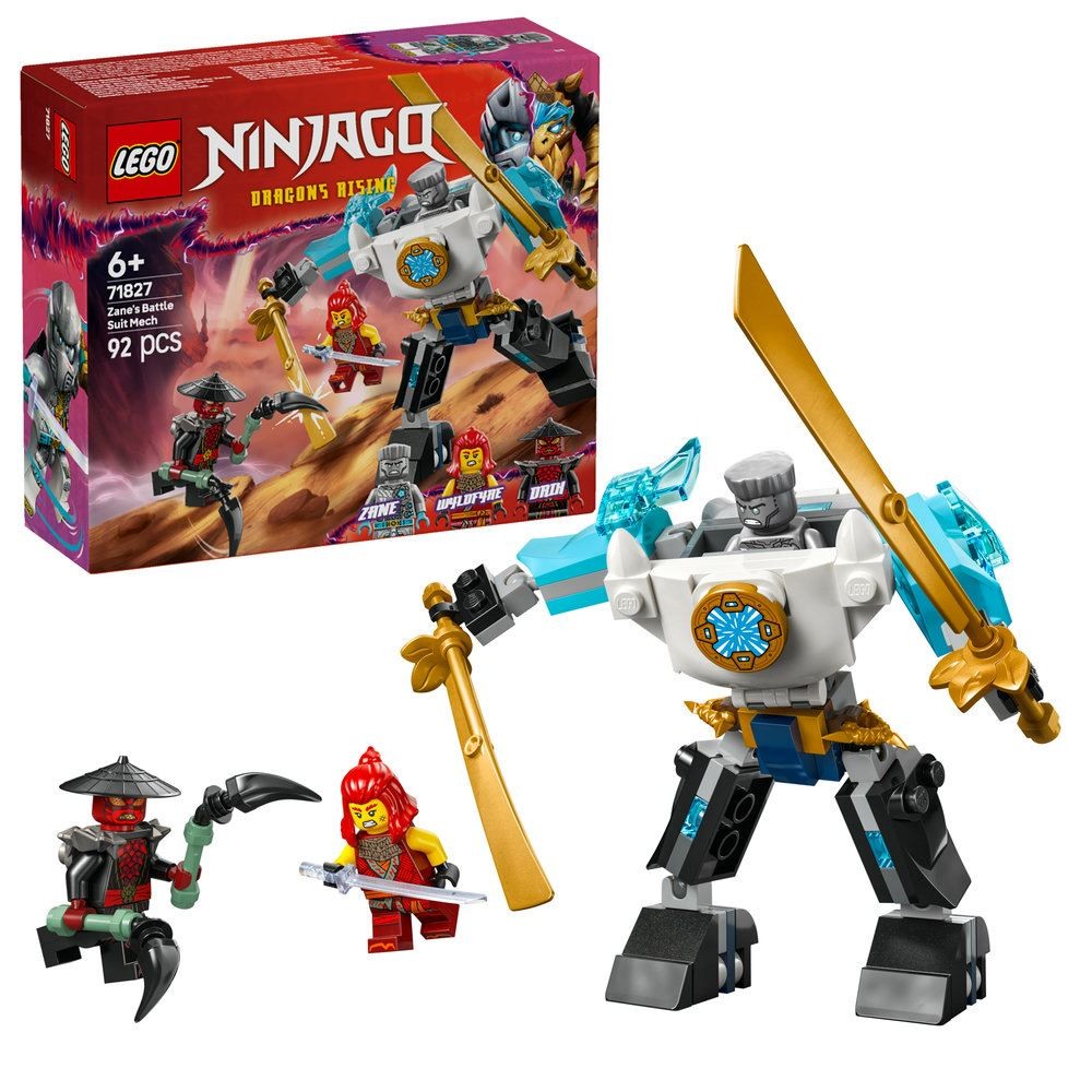 LEGO NINJAGO Zane’s Battle Suit Mech Pretend Play Toy Set 71827