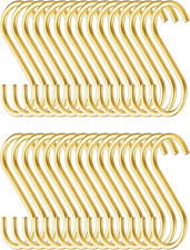 Goldene S-Haken – 30 Stück, robuste Edelstahl-Haken für Küche, Bad, Outdoor, Gar