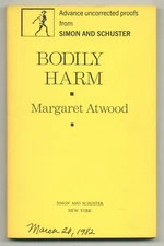 Margaret ATWOOD / Bodily Harm Uncorrected Proof 1st 1982