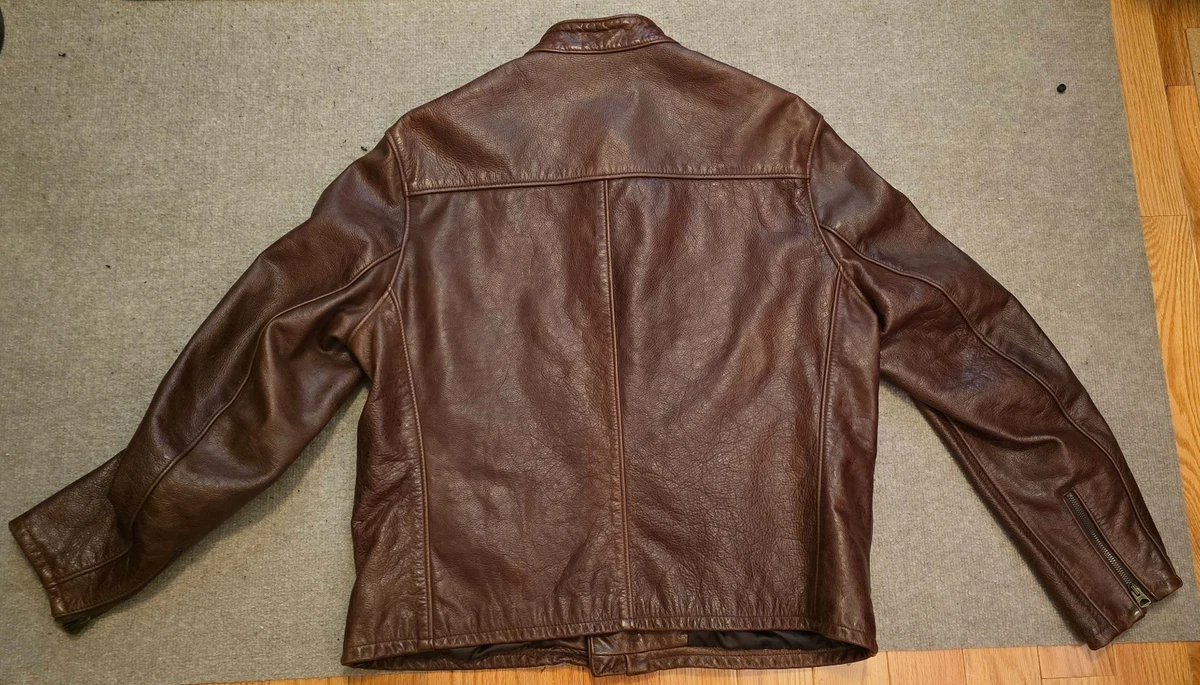 Schott 654 XXL Cuero Marrón Café Racer