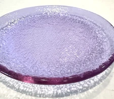 Fire and Light Recycled Glass Color Changing Salad Serving Bowl 8” Lavender Blue