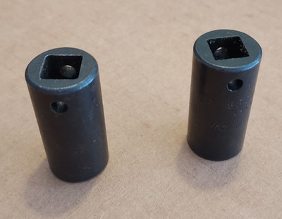 Lot of 2 Vintage Brown Tool Chicago 3/8'' Drive 1/2'' Magnetic Socket M-2216L  USA