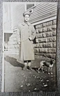 WW1 American Soldier w Leashed Dog Real Photo Postcard RPPC
