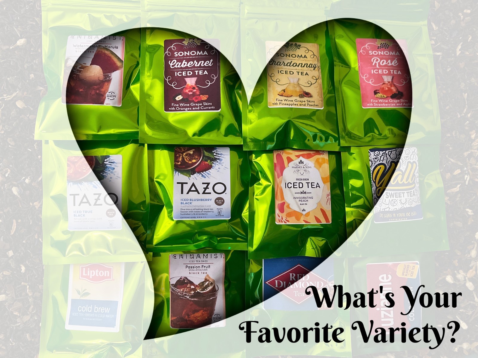 Iced Tea Bag Sampler Variety Pack - 12 "By the Pitcher" Varieties - 8 Brands