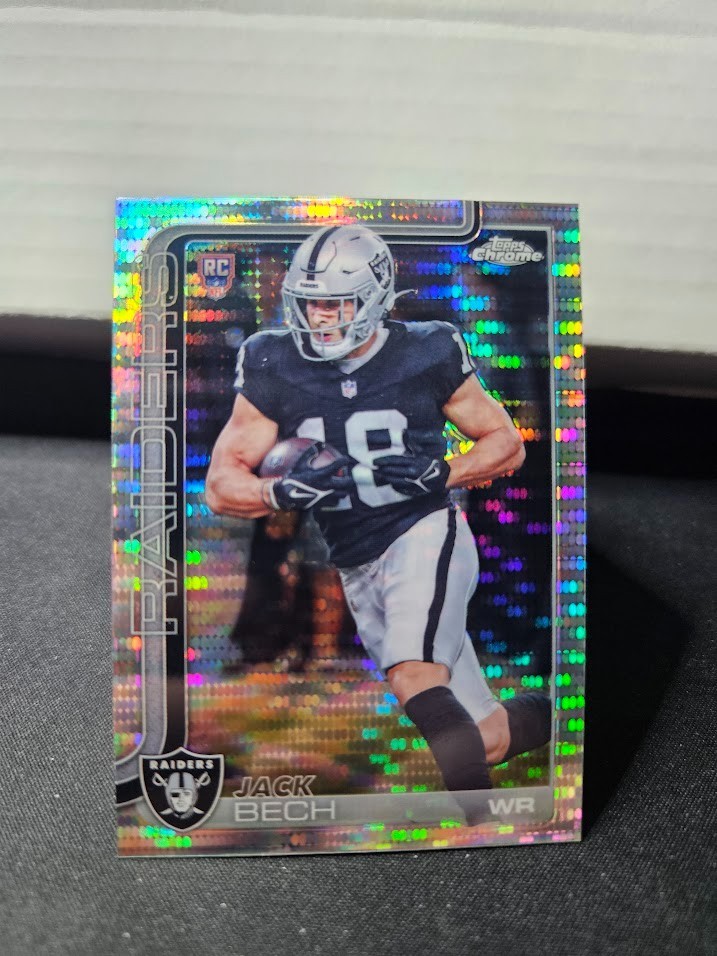 2025 Topps Chrome - Rookies Jack Bech #388 Pulsar Refractor (RC)