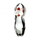 Vintage Arte Murano Glass Hand Blown Glass Dog Figurine Ice T 7”