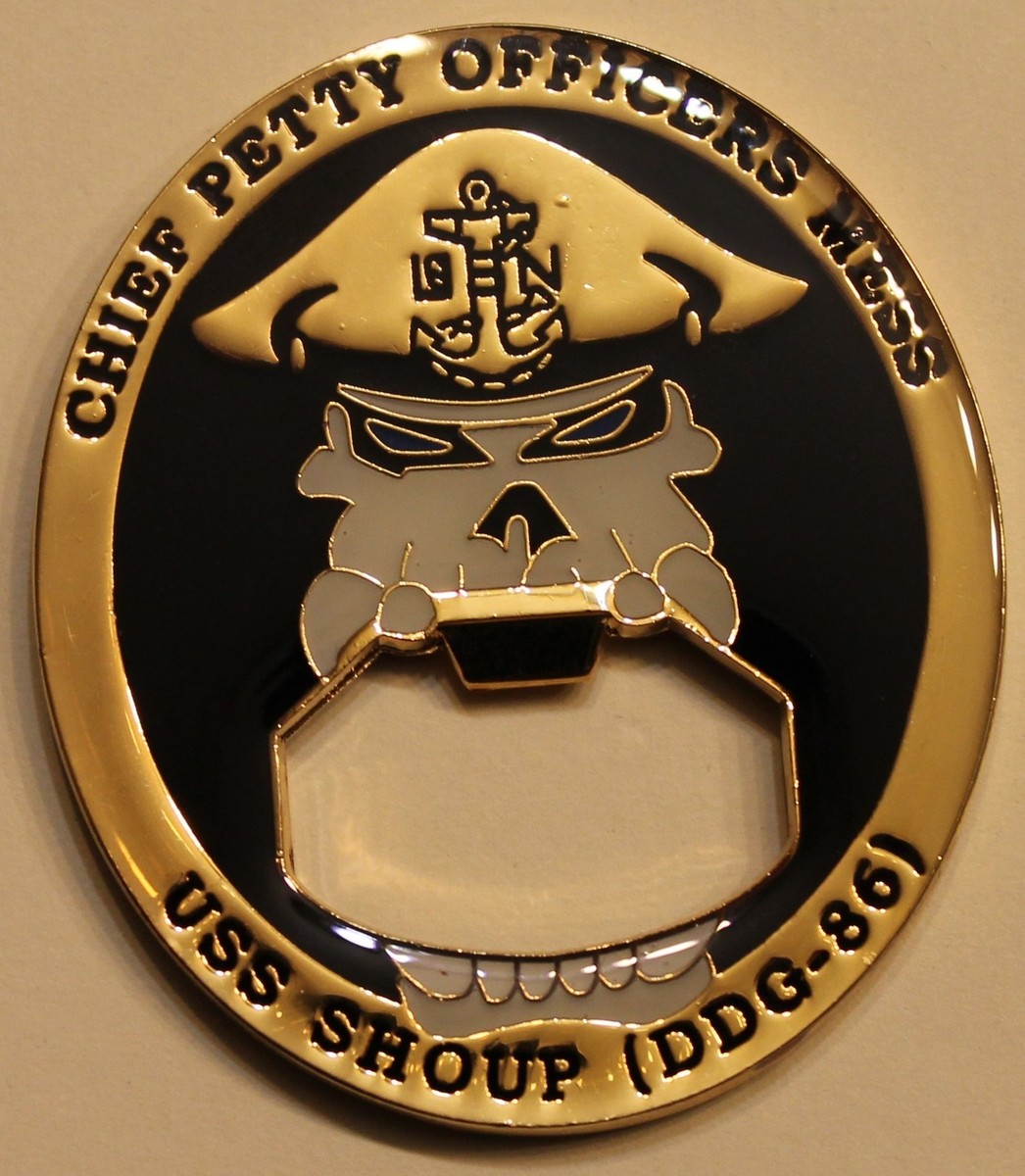 USS Shoup (DDG-86) Cheif's Mess Navy Challenge Coin | eBay