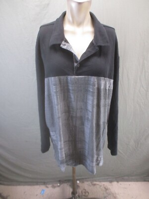 ADIDAS ADICROSS Size 2XL Mens 1/2 Button Collared Long Sleeve Polo Shirt 793