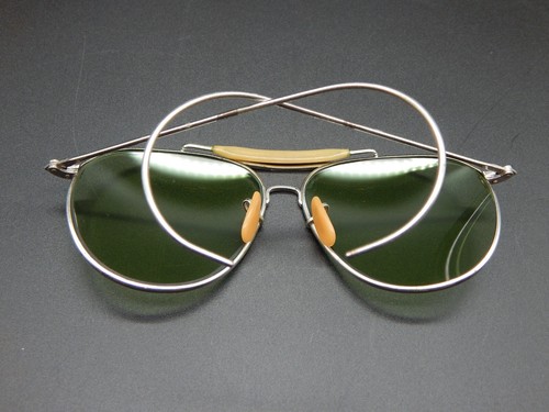 Pre Ray-Ban USA Vintage Aviator WWII Bausch & Lomb Army Navy Sunglasses - Picture 5 of 14