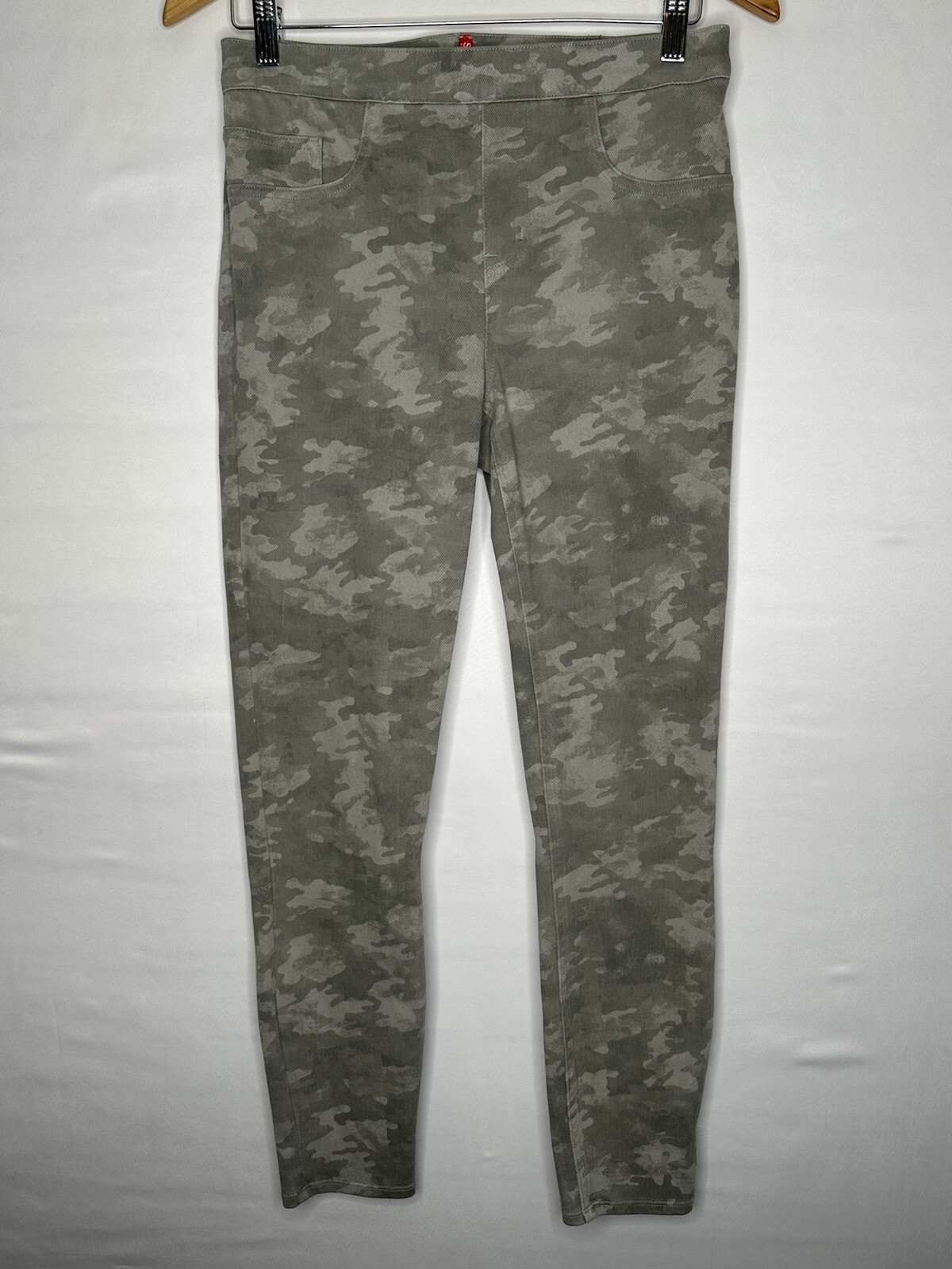 SPANX Jean-ish Ankle Pull On Leggings Stone Wash Camo Women's Size M