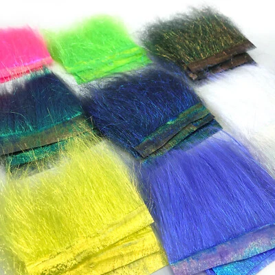 HARELINE DUBBIN, INC. ICE DUB SHIMMER FRINGE - Hareline Fly Tying Material Baitfish Streamer Wing NEW!