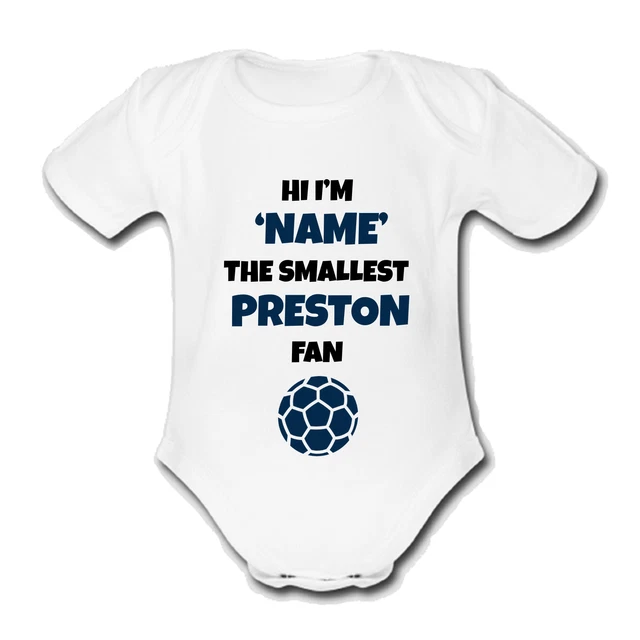 PSYCHOBABY Preston @ North End Strampler Baby Weste mitwachsen Geschenk individuell FUSSBALL personalisiert