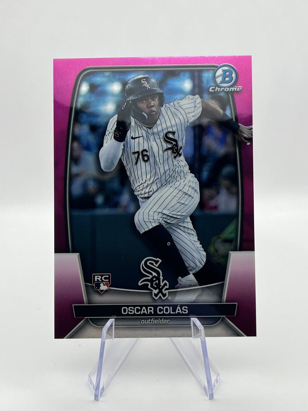 2023 Bowman Chrome Pink Refractor Rookie #20 RC */299 Oscar Colas - White Sox