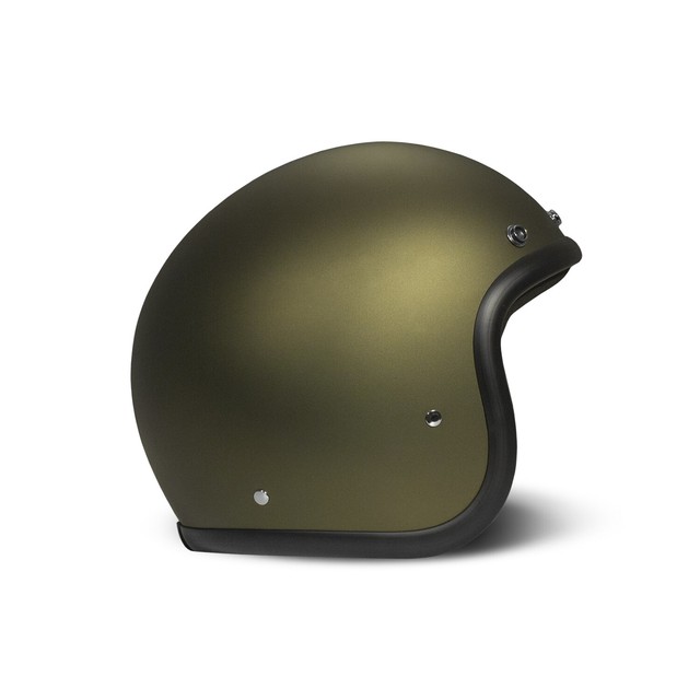 Casque Jet Café Racer DMD RETRO Vert Doré Mat