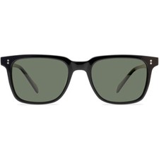 Square Sunglasses for Men Women Two Vertical Silver Dots Acetate Frame Black