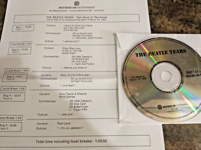 The Beatle Years 'Two Guys In The Know' 1 cd M & I radio show 3/18/96 #96-12