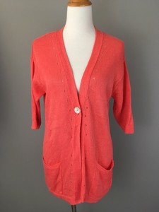 coral cardigan sweater