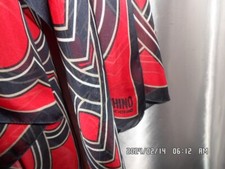 MOSCHINO Cheap and Chic 100% PURE SILK LONG Scarf 70/180 cm MADE IN ITALY
