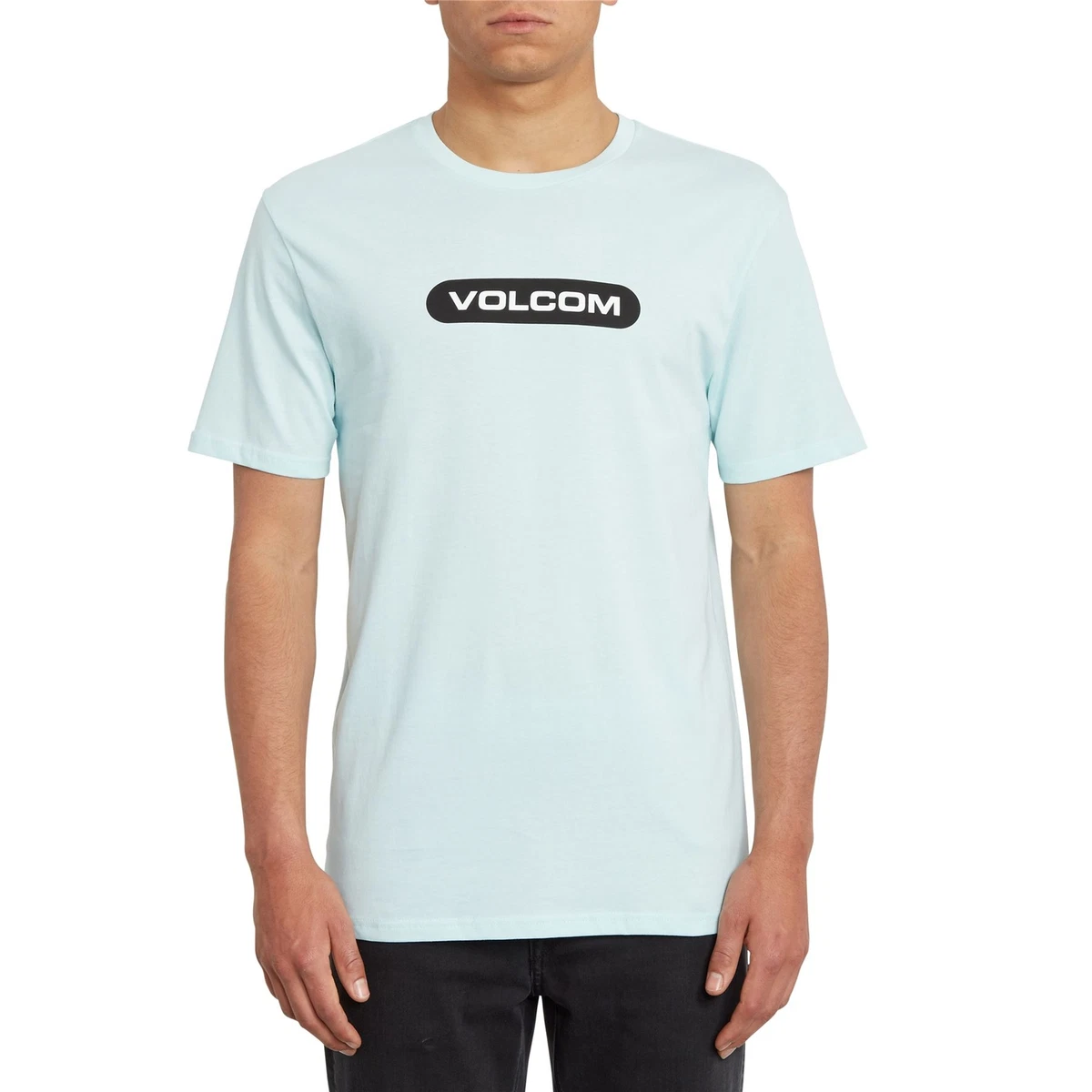 T-shirt Homme Volcom - Bleu Pierre, Taille L, Coton, Manches Courtes, état Correct