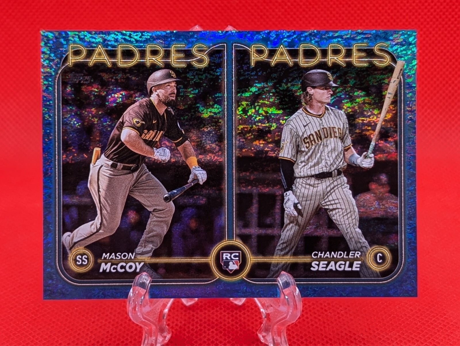 2024 Topps Update Mason McCoy & Chandler Seagle Padres Combos Blue Foil /999