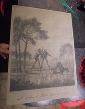 Tirage Photo sur Tissus Habitants des Landes Landais allant au marché : Echasses