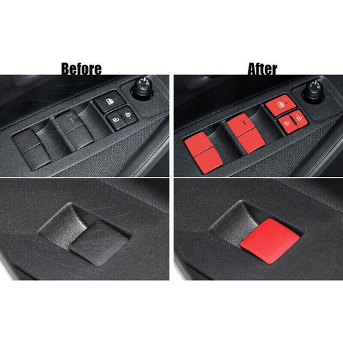 Red Car Door Window Lift Switch Button Trim For Toyota Corolla Cross 2019-2024 - Picture 5 of 6