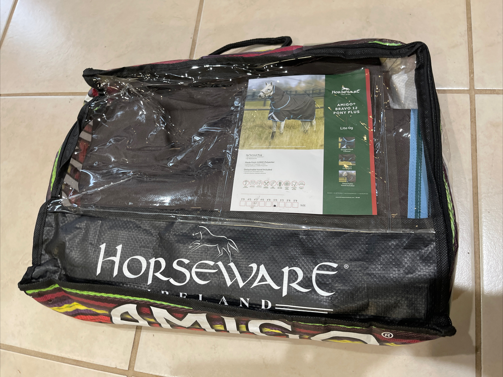 Couverture Pour Cheval Horseware Amigo Bravo 12 Plus Turnout Lite 0g - Taille à Préciser - Neuf Sous Blister