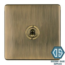 Antique Brass Screwless Switches and Sockets Flat Concealed Plate