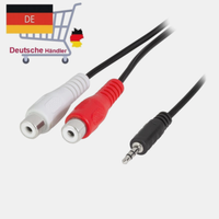 Audio Kabel Adapter Klinkenbuchse Klinke 3,5Mm / 2X Cinch (Buchse) 0,20M Stereo
