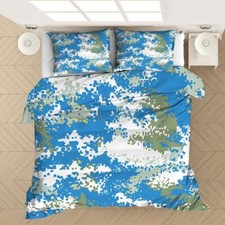 Camouflage Quilt Duvet Cover Army Combat Bedding Set Single Double King UK Size