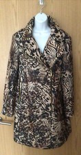 Julian Macdonald Star Beautiful Animal Print Coat Size 18 Stud Detail Worn Once